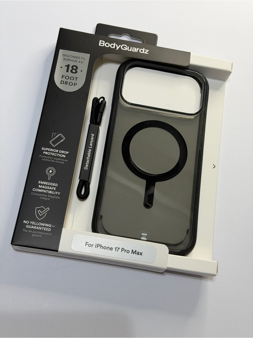 Clear Smoke BodyGuardz Ace Pro MagSafe-Compatible Case for iPhone 17 Pro Max